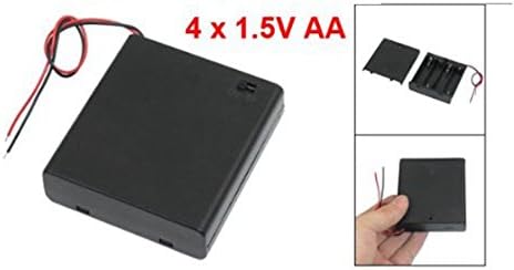 N/A TagIo ON/Off-Schalter 5,5" Leitungen Batteriehalter Kasten für 4 x 1,5 V AA-Batterien Modell 009088