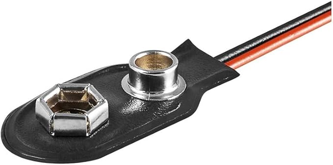 Nein Auslaufartikel (Produktion durch Nein Auslaufartikel Batterieclip für 9-V Blöcke I-Form Kunststoffausführung 11445, 150 mm Kabellänge