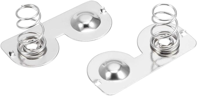 sourcing map 20 Stück AA Batterie Federkontakt Nickel Platte 26,5x12 mm für Negativ-Positiv Umwandlung 2018