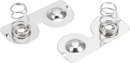 sourcing map 20 Stück AA Batterie Federkontakt Nickel Platte 26,5x12 mm für Negativ-Positiv Umwandlung 2018