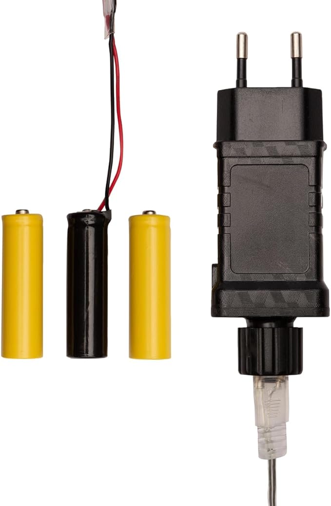 Coen Bakker Batterie Adapter 3 AA Mignon 4,5V Netzteil mit 4m Kabel für LED Kerzen & Dekoration – 10205