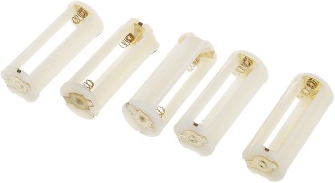 Juwaacoo 5 Stück AAA Batteriehalter Set 2023 - 3x1,5V Aufbewahrungsbox, 52x22 mm, silberfarben