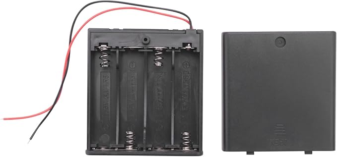 N/A Swiixxer ON/Off-Schalter 5,5" Leads Batteriehalter für 4 x 1,5 V AA-Batterien 2025
