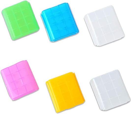 XINGSUI 6er-Set Batteriebox für AA/AAA-Batterien, Hartplastik-Aufbewahrungsbox mit Schnalle, stapelbar – DCSNH-11