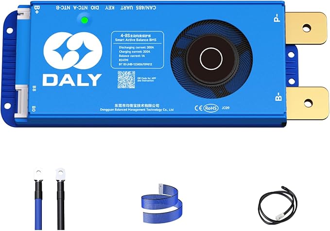 Dongguan Daly Electronics Co., Ltd DALY Smart Active Balance BMS 200A 12V-24V 4S-8S mit Bluetooth für Li-Ion/Lifepo4/LTO Akkupacks – R24TM-200A