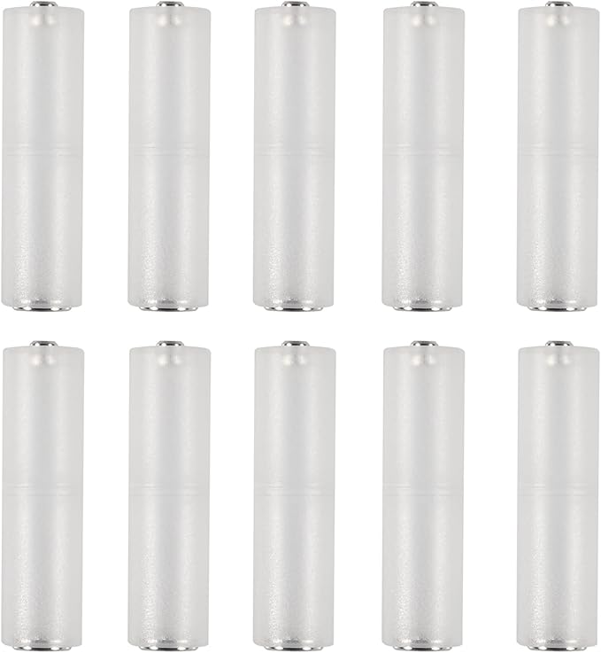 AEDIKO 10 Stück AAA zu AA Adapter Konverter AE19670 - Batteriehalter aus PP Material mit Metallkontakt für einfache Installation