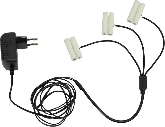N/A Batterie Adapter 3 Volt AAA 062-02 (4826) 847865 mit 1,8 m Zuleitung und IP20 Trafo