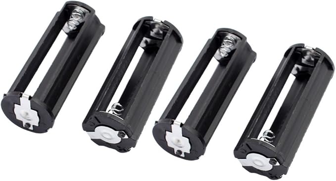 sourcing map 4er-Set Runder Batteriehalter für 3x AAA 1,5V Batterien - Schwarz (2018)