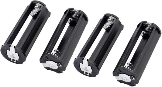 sourcing map 4er-Set Runder Batteriehalter für 3x AAA 1,5V Batterien - Schwarz (2018)