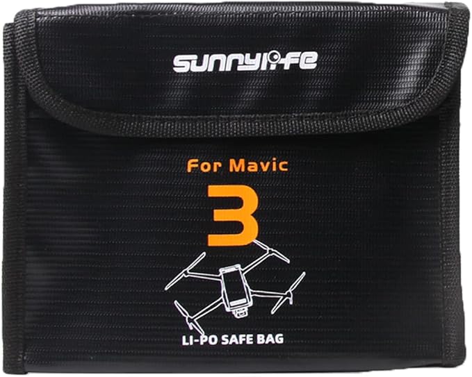 N/A MotuTech Batterie-Sicherheitstasche für DJI Mavic 3 / Mavic 3 Cine – Feuerfest, Für 3 Akkus, Aus Glasfaser – M3DC