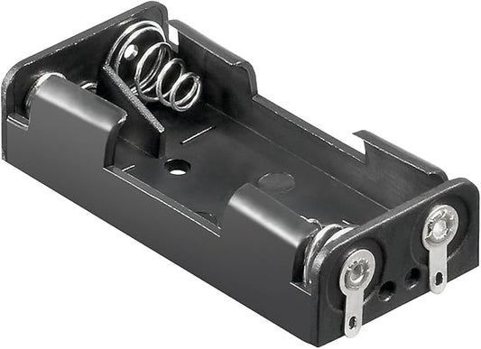 goobay 5er Set Batteriehalter für 2x Mikro (AAA) Zellen mit Lötanschluss - 53 x 24,5 x 13 mm – B00X4PDO8I