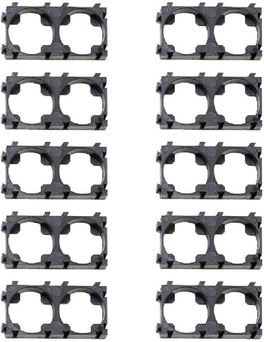 HERO-S 21700 Batteriehalter Set 10 Stück - 1x2/1x3 DIY Halterung aus Kunststoff für 21700 Akkus mit Schrumpfschlauch