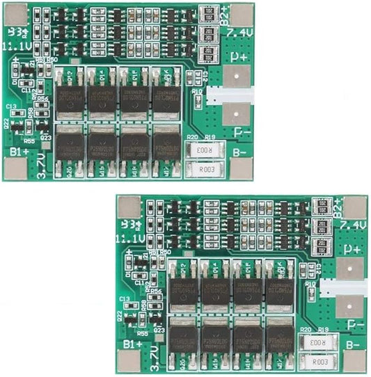 Fasizi ELA3694 3S 12V 40A Lithium-Batterie-Schutzplatine BMS mit Gleichgewichtsladung, 2 Stück