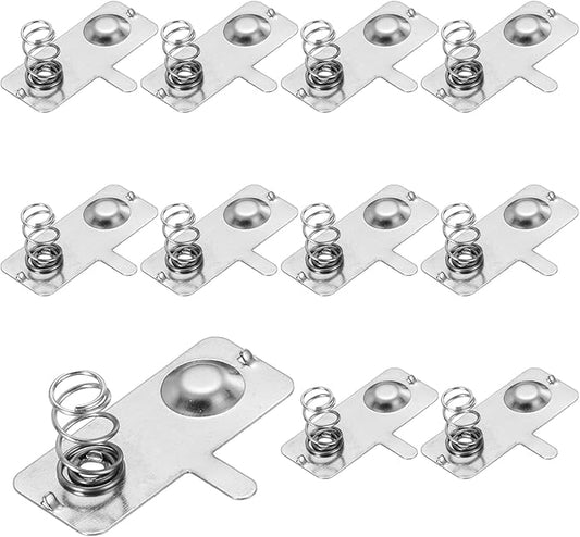 QUARKZMAN 10 Stück AA Batterie Federplatte 28x12mm aus vernickeltem Eisenblech für DIY Batteriehalter in Fernbedienungen & Elektronik