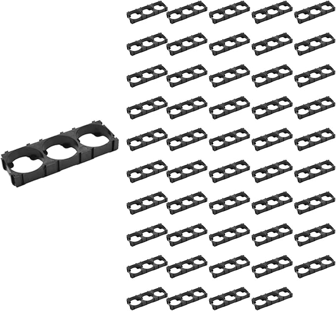 Wanjorlay 50 Stück 21700 Triple Batteriehalter für Lithium Zellen - DIY Halterung mit 21,7 mm Lochdurchmesser – 500260134
