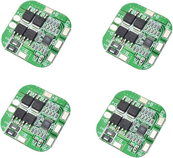 ZkeeShop 4S 20A 14.8V BMS Li-ion Schutzplatine 4x für 18650 Akkus mit Überladungs- Kurzschlussschutz