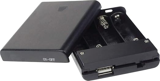 Velleman BH341USB Batteriehalter für 4 AA-Batterien mit USB-Anschluss und Ein-/Ausschalter