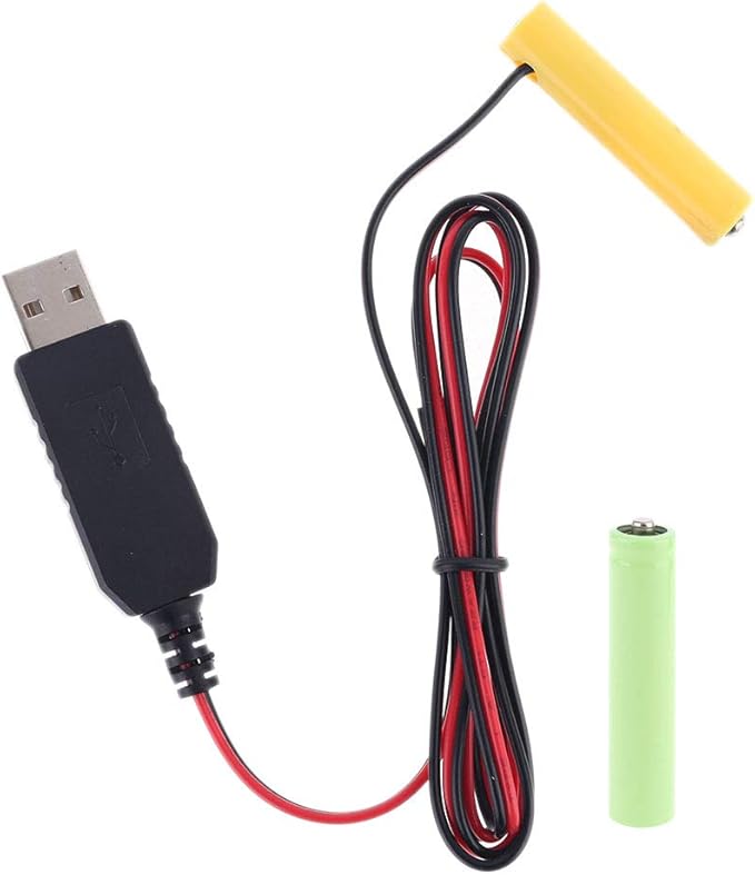 Ja Auslaufartikel (Produktion durch Ja Auslaufartikel KERDEJAR Universal LR03 AAA Batterieentferner, 2 m USB-Kabel ersetzt 1-4 AAA-Batterien für Spielzeug, Taschenlampe, Uhr