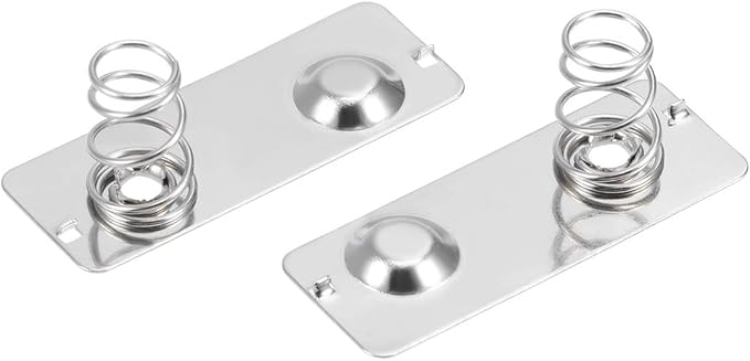 sourcing map 20 Stück AA Batterie Federplatte 29x11mm Nickel Platte Positiv Negativ Kontakt Vernickelung 2018