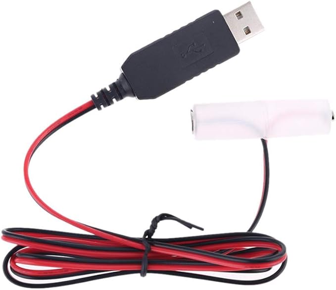 DaLin DALIN1 USB-Netzteilkabel ersetzt 1–4 AA-Batterien 1,5V für Radio, Spielzeug & LED-Lichter