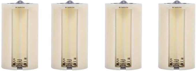 Tangxi 4 Stück Universal AA zu D Batterieadapter Set, 3 AA zu D Parallel Batteriewandler Weiß 2019