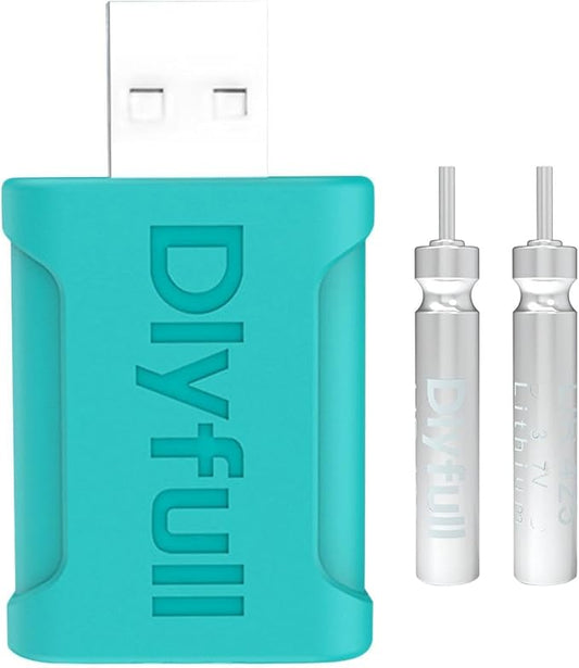 PhnkjGh CR425 Leuchtstab-Ladegerät Set mit USB-Ladegerät, wiederaufladbaren Akkus für Angelpose und elektronische Schwimmer – ONG2D5H81IGV5V