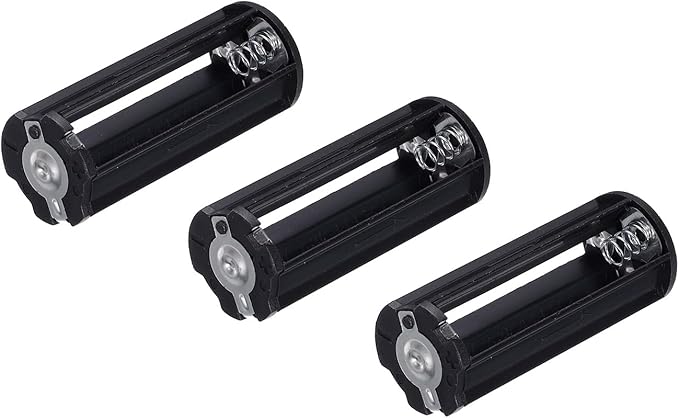 QUARKZMAN 3x AAA Batteriehalter Set Lagerkoffer Adapter Zylinderform Flachkopf für Taschenlampe Lampe RC