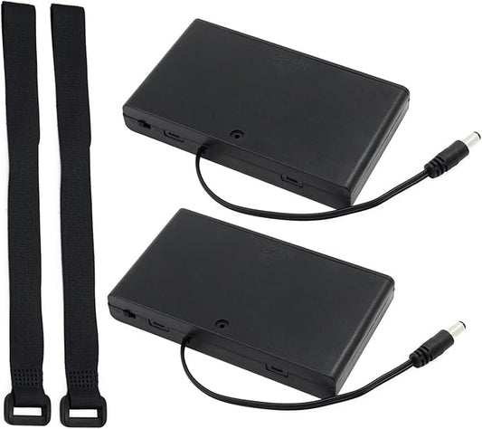 Nein Auslaufartikel (Produktion durch KEESIN KS220-2S8 8-fach AA Batteriehalter mit DC Stecker, 12V Stromversorgung und Befestigungskabel (2 Stück)