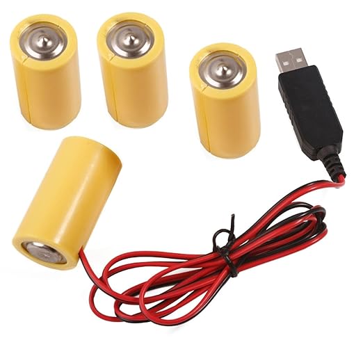 FOLODA LR14 C Batterie USB Netzteil Kabel ersetzt 4x 1,5V LR14 C Batterien für Radio, Spielzeug & LED Leuchten