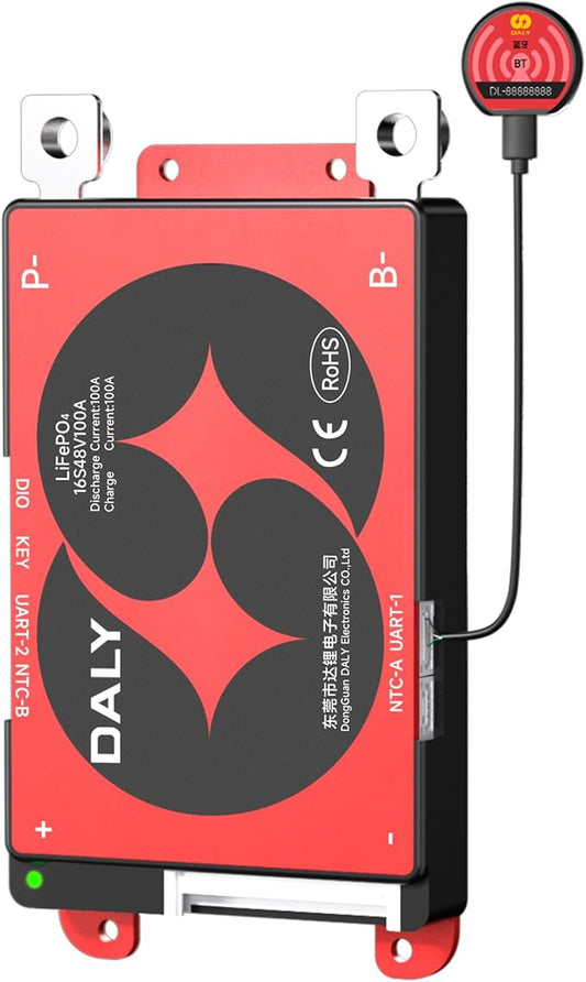 N/A DALY BMS 48V 16S 100A LiFePO4 Smart Bluetooth Batterieschutzplatine für 48V Lithium Batteriepack Energiespeicherung Golfwagen