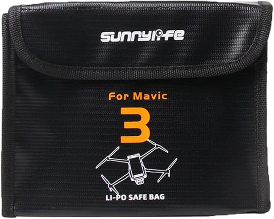 N/A MotuTech Batterie-Sicherheitstasche für DJI Mavic 3 / Mavic 3 Cine – Feuerfest, Für 3 Akkus, Aus Glasfaser – M3DC