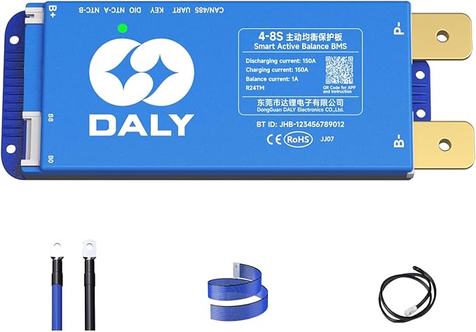Dongguan Daly Electronics Co., Ltd DALY Smart Active Balance BMS 150A 12V-24V 4S-8S Bluetooth RS485 CAN PCB für Li-Ion LifePO4 LTO