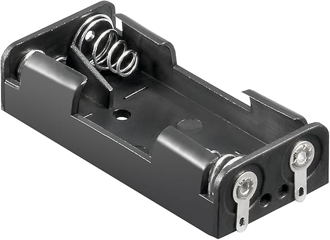 goobay 5er Set Batteriehalter für 2x Mikro (AAA) Zellen mit Lötanschluss - 53 x 24,5 x 13 mm – B00X4PDO8I