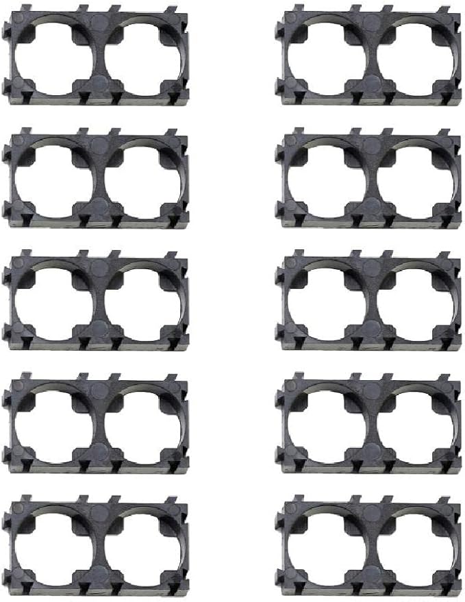 HERO-S 21700 Batteriehalter Set 10 Stück - 1x2/1x3 DIY Halterung aus Kunststoff für 21700 Akkus mit Schrumpfschlauch