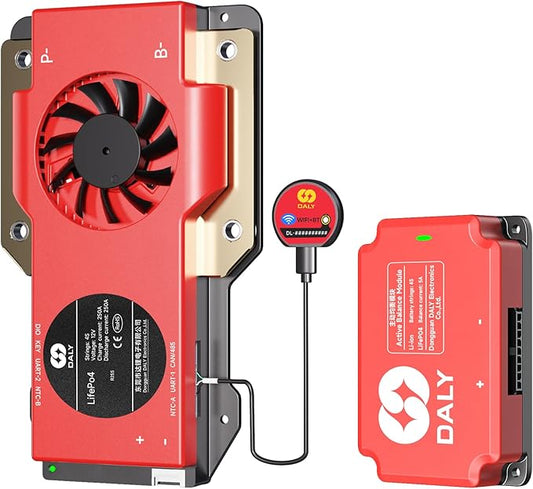 N/A DALY BMS 12V 4S 250A Smart WiFi Bluetooth BMS mit 5A Active Balancing für LiFePO4 Akkupacks, RV & tragbare Kraftwerke