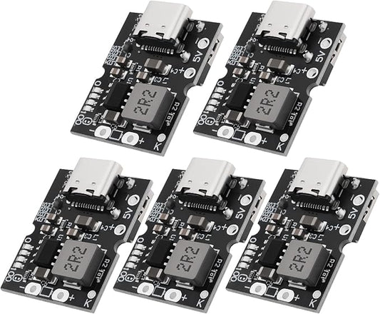 Be In Your Mind 5er Set USB-C/USB-A Lithium-Batterieladegerät 5V 2A 1S Einzelzelle für Drohnen & DIY-Projekte – 237-BH
