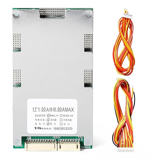 DEWIN BMS 17S 60V 45A Lithium Batterie Schutzplatine mit Balance für Li-Ionen Akkus, Metallgehäuse, Mehrfachschutz – IYADQYXYI-GS109721-02